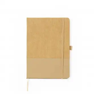 SULY - Notebook a5, corduroy and PU leather cover