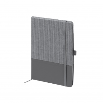 SULY - Notebook a5, corduroy and PU leather cover