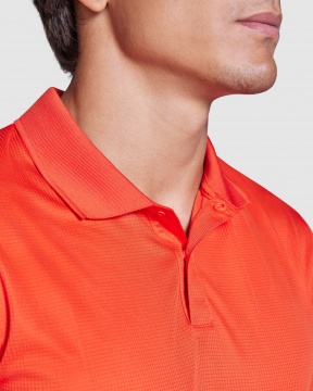 TORMO - Short sleeve technical polo shirt with snap buttons. Recycled polyester, 125 gsm.