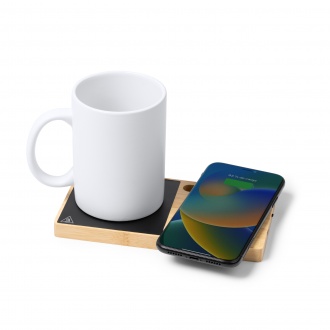 NASER - Cup warmer with phone holder and wireless charger