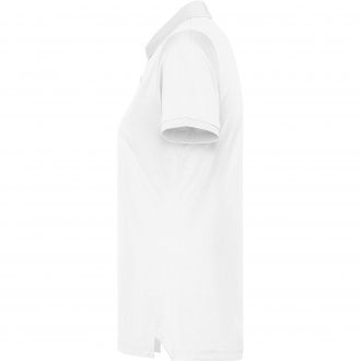 TORMO WOMAN - Women's technical polo shirt with short sleeves and snap buttons. Recycled polyester, 125 gsm.