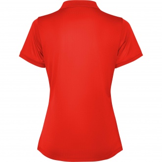 TORMO WOMAN - Women's technical polo shirt with short sleeves and snap buttons. Recycled polyester, 125 gsm.