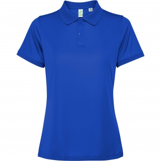 TORMO WOMAN - Women's technical polo shirt with short sleeves and snap buttons. Recycled polyester, 125 gsm.