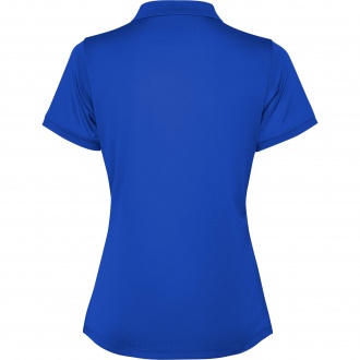 TORMO WOMAN - Women's technical polo shirt with short sleeves and snap buttons. Recycled polyester, 125 gsm.