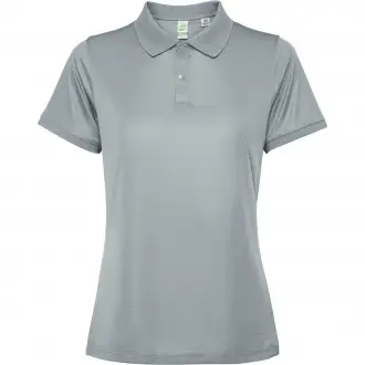 TORMO WOMAN - Women's technical polo shirt with short sleeves and snap buttons. Recycled polyester, 125 gsm.