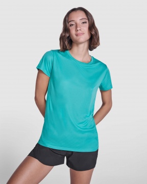 ESTORIL WOMAN - Women's short sleeve technical sports t-shirt. Recycled polyester, 125 gsm.