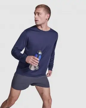 ESTORIL L/S - Sportowa koszulka techniczna unisex z długim rękawem. Poliester z recyklingu, 125 g/m².