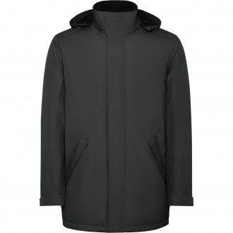 AMERICA - Waterproof jacket with quilted lining. High collar and retractable hood. 100% Recycled Polyester, 400g/m². 
