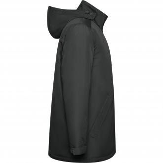 AMERICA - Waterproof jacket with quilted lining. High collar and retractable hood. 100% Recycled Polyester, 400g/m². 