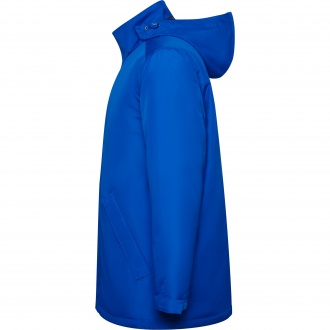 AMERICA - Waterproof jacket with quilted lining. High collar and retractable hood. 100% Recycled Polyester, 400g/m². 