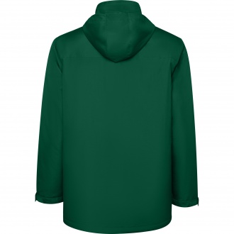 AMERICA - Waterproof jacket with quilted lining. High collar and retractable hood. 100% Recycled Polyester, 400g/m². 