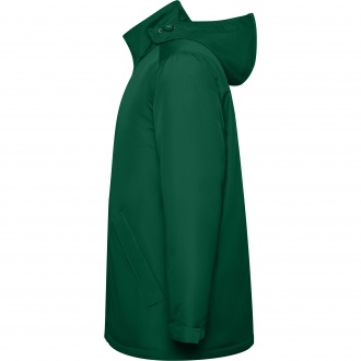 AMERICA - Waterproof jacket with quilted lining. High collar and retractable hood. 100% Recycled Polyester, 400g/m². 