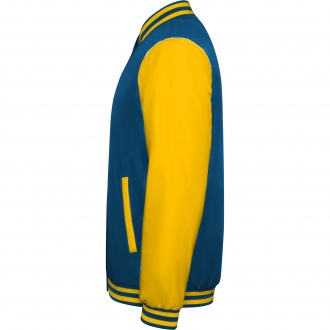 CALIFORNIA - Two-tone unisex jacket with quilted interior, zipper pockets and snap buttons.