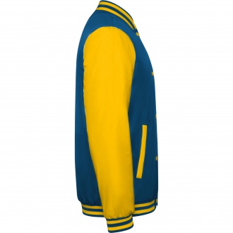 CALIFORNIA - Two-tone unisex jacket with quilted interior, zipper pockets and snap buttons.