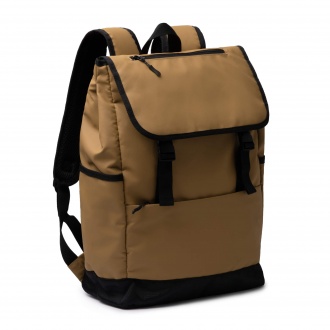 TROIS - PU leather backpack with flap, 20l