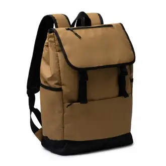 TROIS - PU leather backpack with flap, 20l