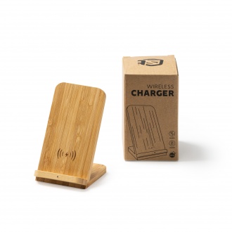 GRAVITY - Phone Stand & Wireless Charger in Bamboo Case