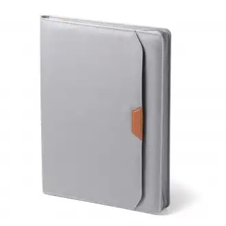 VELIZ - Multifunctional a4 briefcase made of RPET and PU leather with zipper closure