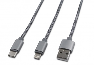 TRIDENT - Wzmocniony kabel USB 3 w 1, 190 mm