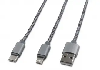 TRIDENT - Wzmocniony kabel USB 3 w 1, 190 mm