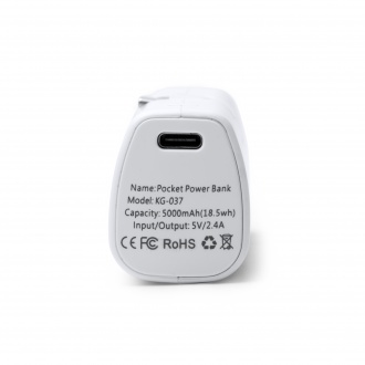 BIPER - Powerbank (5000mAh) z abs z recyklingu z latarką