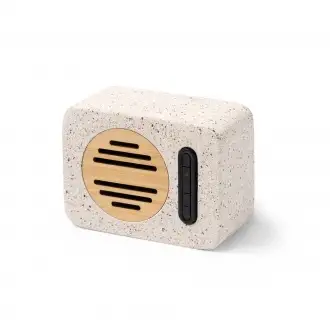 MILER - Wireless speaker with bamboo and terrazzo pattern