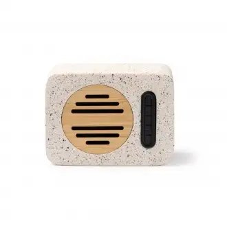 MILER - Wireless speaker with bamboo and terrazzo pattern