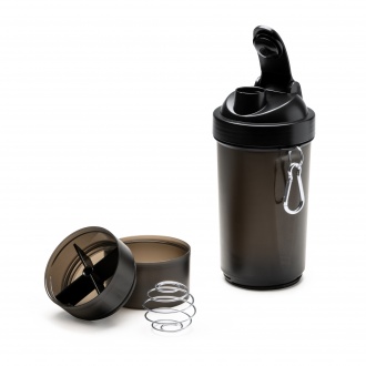 REILY - PP shaker with stainless steel stirrer and carabiner