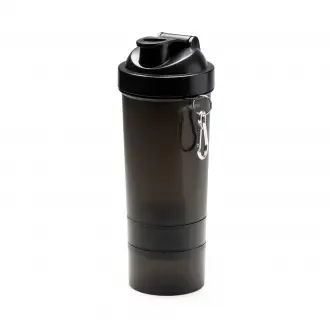 REILY - PP shaker with stainless steel stirrer and carabiner