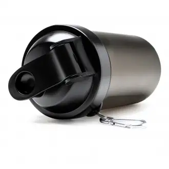 REILY - PP shaker with stainless steel stirrer and carabiner