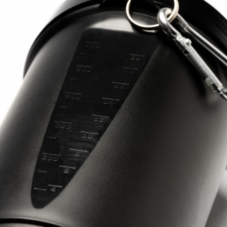 REILY - PP shaker with stainless steel stirrer and carabiner