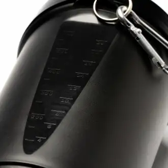 REILY - PP shaker with stainless steel stirrer and carabiner