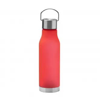 Magox - Bottle made of RPET polyester with translucent matte finish with cap, handle and stainless steel bottom.
