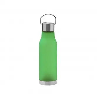 Magox - Bottle made of RPET polyester with translucent matte finish with cap, handle and stainless steel bottom.