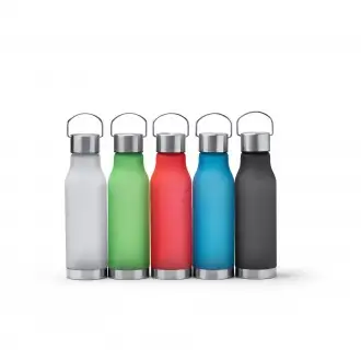 Magox - Bottle made of RPET polyester with translucent matte finish with cap, handle and stainless steel bottom.