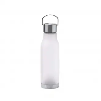 Magox - Bottle made of RPET polyester with translucent matte finish with cap, handle and stainless steel bottom.