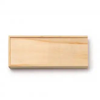 Ludus - 2 sets of games, a deck of cards made from recycled cardboard and wooden domino dice, packaged in a wooden box.
