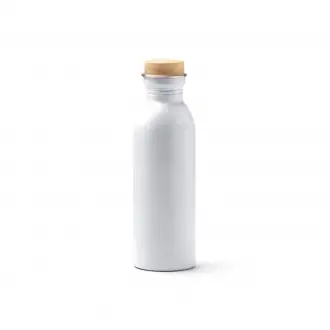  Levu - Bottle made of recycled 304 stainless steel with a matte finish and a bamboo cap. Capacity: 650 ml.