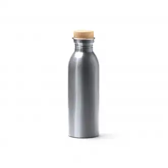  Levu - Bottle made of recycled 304 stainless steel with a matte finish and a bamboo cap. Capacity: 650 ml.