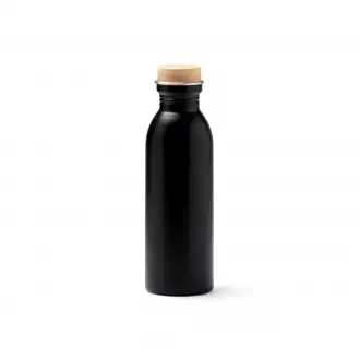  Levu - Bottle made of recycled 304 stainless steel with a matte finish and a bamboo cap. Capacity: 650 ml.