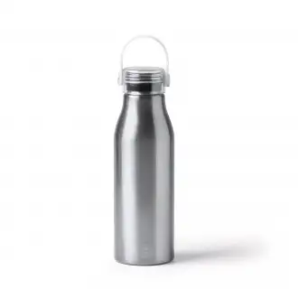 Fental - Bottle made of recycled aluminum with a transparent stopper and matching silicone handle. Capacity: 750 ml.