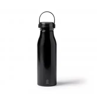 Fental - Bottle made of recycled aluminum with a transparent stopper and matching silicone handle. Capacity: 750 ml.