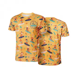 BAHIA - Full-print T-shirt with short sleeves and round neckline