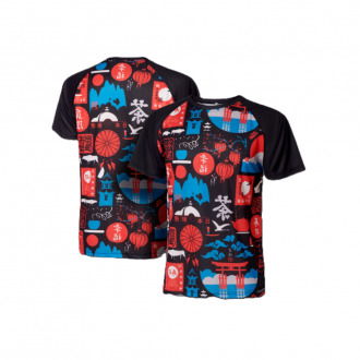 KENEL - Full-print T-shirt with round neckline and short raglan sleeves.