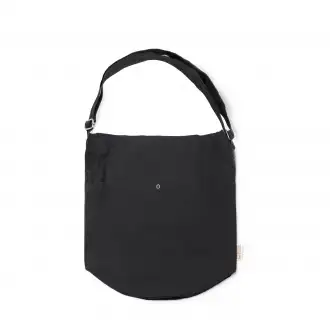 TORLA - Recycled cotton bag (240 gsm), external pocket with button closure