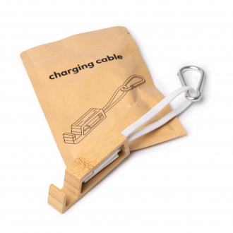 BOEME - 4-in-1 charging cable including carabiner and smartphone holder.