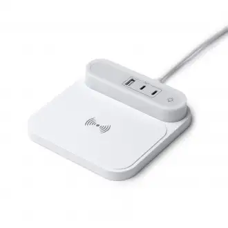 TITANUS - Wireless charger with led light and ports (USB-C / USB-A) for charging.