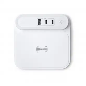 TITANUS - Wireless charger with led light and ports (USB-C / USB-A) for charging.