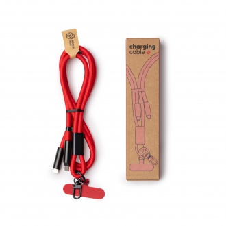 DENKI - Lanyard with smartphone holder and USB-C - USB-C cable.