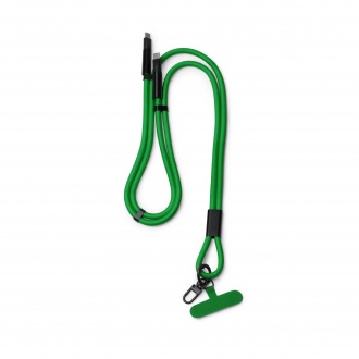 DENKI - Lanyard with smartphone holder and USB-C - USB-C cable.